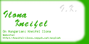 ilona kneifel business card